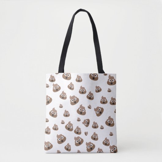 Cute Poop Emoji Pattern Tote Bag (Voorkant)