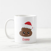 Cute Poop Emoji Persoonlijke kerstMok Koffiemok (Links)