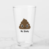 Cute Poop Emoji Specialized Happy Pile of Crap Glas (Voorkant)