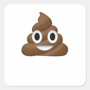 Cute Poop Emoji Vierkante Sticker