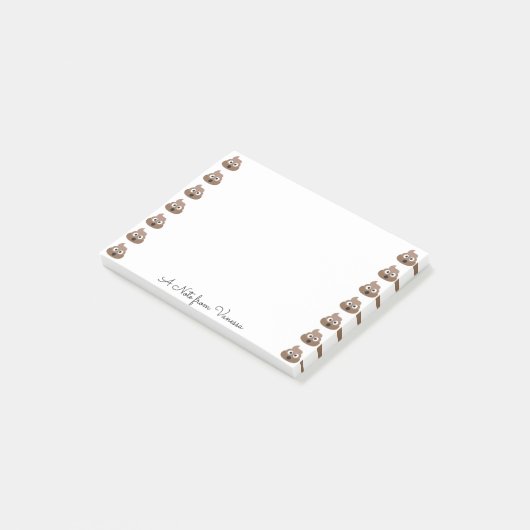 Cute Poop Emojis Post-it® Notes (Schuin)