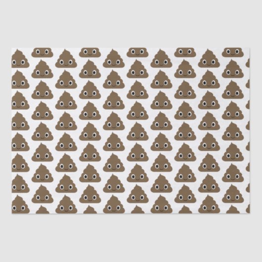 Cute Poop Pattern - Schattige piloten van Doo Doo Tissuepapier (Voorkant)