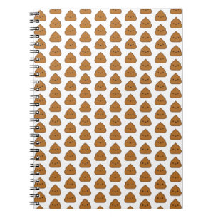 Cute Poop Pattern Spiral Notebook Notitieboek