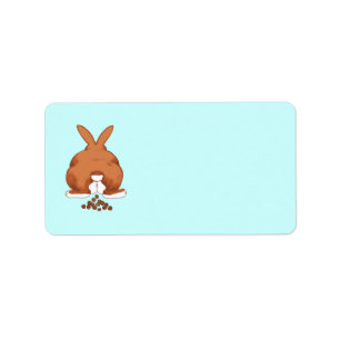 Cute Poopin Bunny Butt © Sandy Long Labs Etiket