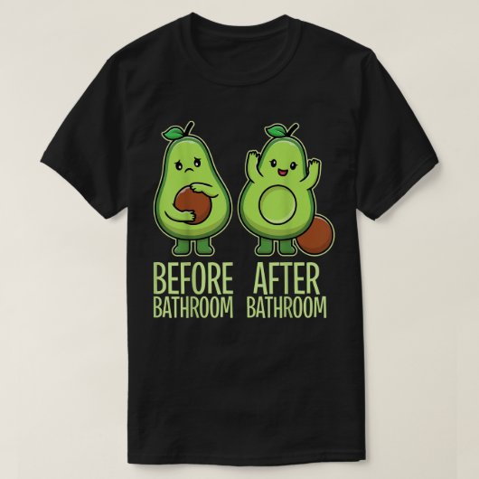 Cute pooping Avocado for Men Women, Vegan, Poop 28 T-shirt (Design voorkant)