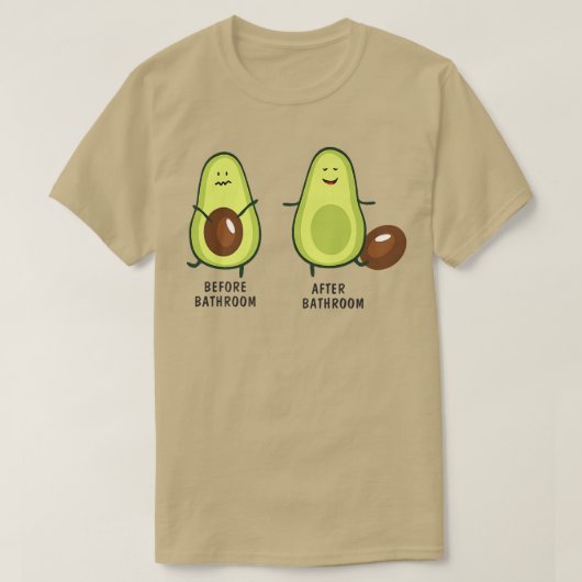 Cute pooping Avocado for Men Women, Vegan, Poop 28 T-shirt (Design voorkant)