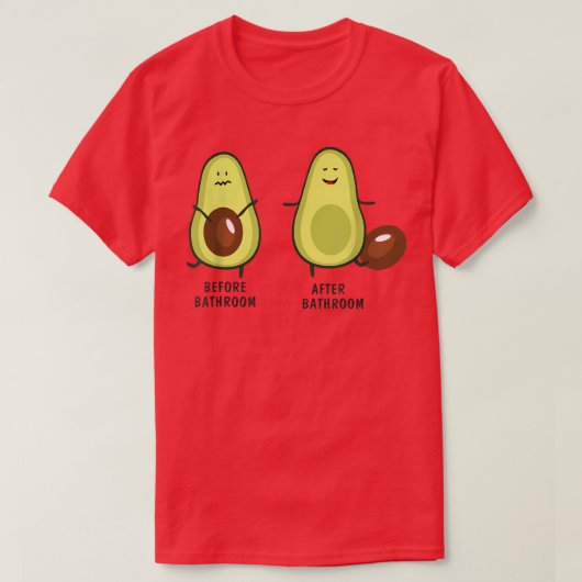 Cute pooping Avocado for Men Women, Vegan, Poop T-shirt (Design voorkant)