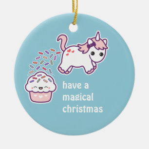 Cute Pooping Unicorn Keramisch Ornament