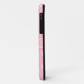 Cute pootpatroon & tekst op roze Case-Mate iPhone case (Achterkant/links)