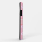 Cute pootpatroon & tekst op roze Case-Mate iPhone case (Achterkant/rechts)