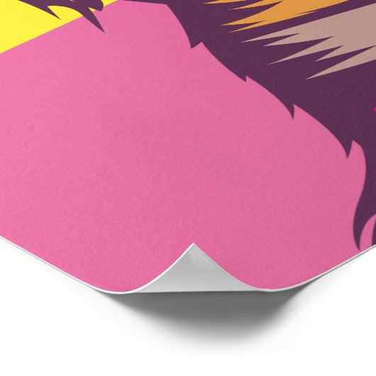 Cute Pop Art Cat Poster (Hoek)