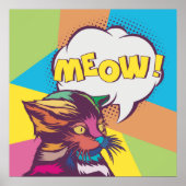 Cute Pop Art Cat Poster (Voorkant)
