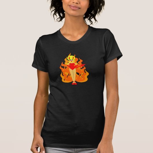 Cute Pop Art Devil T-Shirt (Voorkant)