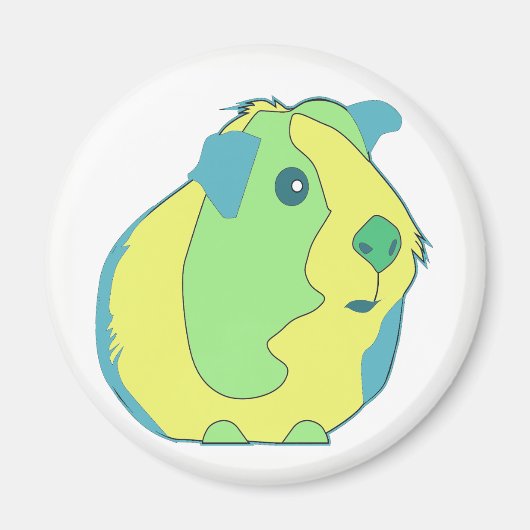 Cute Pop Art Guinea Pig Magneet (Voorkant)