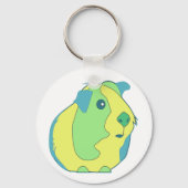 Cute Pop Art Guinea Pig Sleutelhanger (Voorkant)