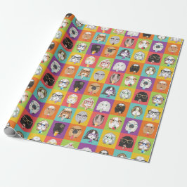 Cute Pop-Art Guinea Pig Wrapping Paper Cadeaupapier