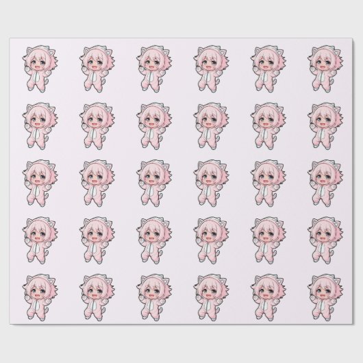 Cute Pop “In de maak” Design – Toekomst Droom Gi Cadeaupapier (Vlak)