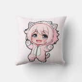 Cute Pop “In de maak” Design – Toekomst Droom Gi Kussen (Achterkant)