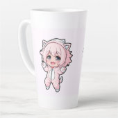 Cute Pop “In de maak” Design – Toekomst Droom Gi Latte Mok (Linkerhoek)