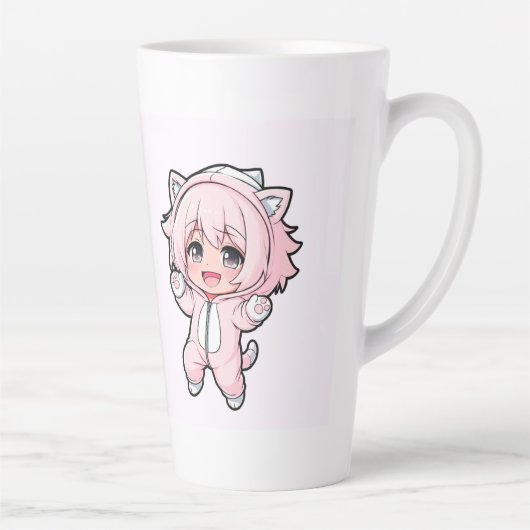 Cute Pop “In de maak” Design – Toekomst Droom Gi Latte Mok (Rechts)