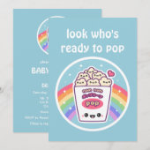 Cute Popcorn Baby Shower-uitvindingen Kaart (Voorkant / Achterkant)