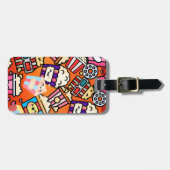 Cute Popcorn Bagagelabel (Voorkant horizontaal)