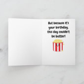 Cute Popcorn Birthday Kaart (Binnen)