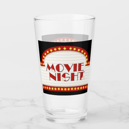Cute popcorn filmnacht drink glas (Achterkant)