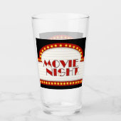 Cute popcorn filmnacht drink glas (Voorkant)