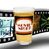 Cute popcorn filmnacht drink glas