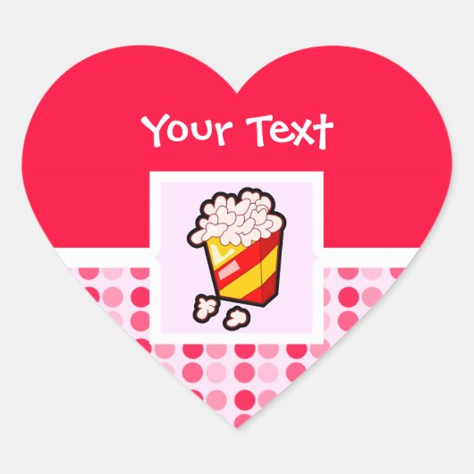 Cute Popcorn Hart Sticker (Voorkant)