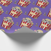 Cute Popcorn Sheep Fun Movie Cadeaupapier (Hoek)