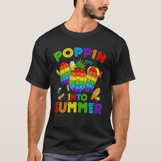 Cute Poppin in Summer Pop It Fidget Speelgoed Vori T-shirt (Voorkant)