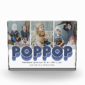 Cute Poppop Grandfather Photo Block Fotoblokken (Voorkant)
