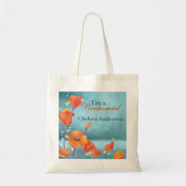 Cute Poppy Weddenschap Bridesmaid Gift Tote Bag
