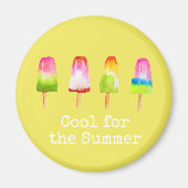 Cute popsicle ice-block Summer waterverf Magneet (Voorkant)