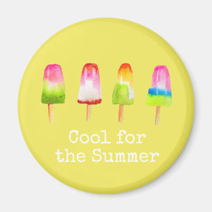 Cute popsicle ice-block Summer waterverf Magneet