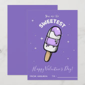 Cute Popsicle Ice-Cream Kinder Class Valentijnsdag Feestdagenkaart (Voorkant / Achterkant)