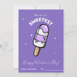 Cute Popsicle Ice-Cream Kinder Class Valentijnsdag Feestdagenkaart