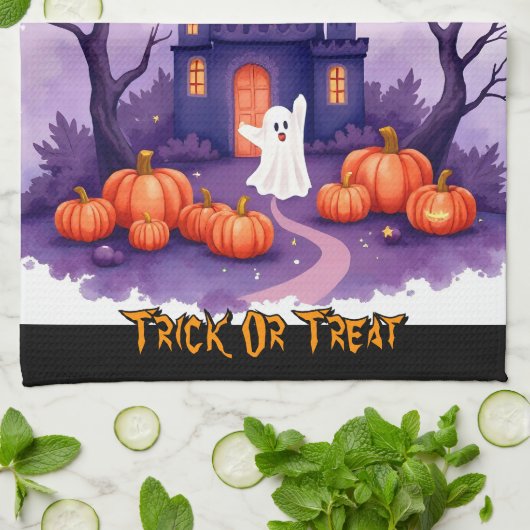 Cute Popular Halloween Spooky Collection Theedoek (Gevouwen)
