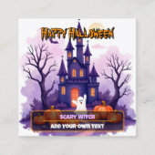 Cute Popular Halloween Spooky Collection Vierkante Visitekaartje (Voorkant)