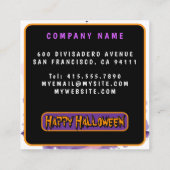Cute Popular Halloween Spooky Collection Vierkante Visitekaartje (Achterkant)