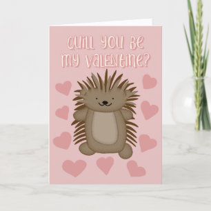 Cute Porcupine Quill Je bent mijn Valentijn Kaart