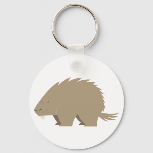 Cute Porcupine Sleutelhanger (Voorkant)