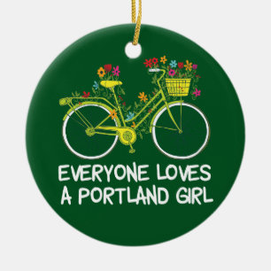 Cute Portland Girl Keramisch Ornament