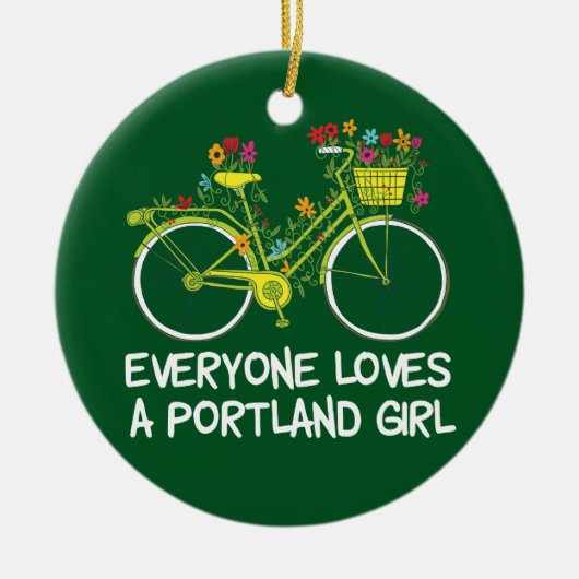 Cute Portland Girl Keramisch Ornament (Voorkant)