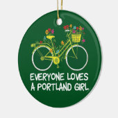 Cute Portland Girl Keramisch Ornament (Links)