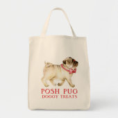 Cute posh whimsy in Red bow stropdas dog waterverf Tote Bag (Voorkant)