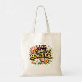 Cute Positive Quote Aesthetic Canvas Bag,  Tote Bag (Achterkant)