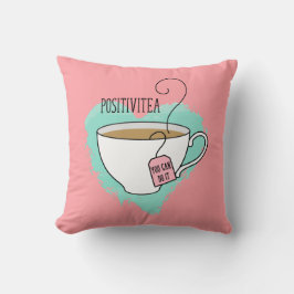 Cute Positivitea Gift for Afstuderen, New Job Kussen